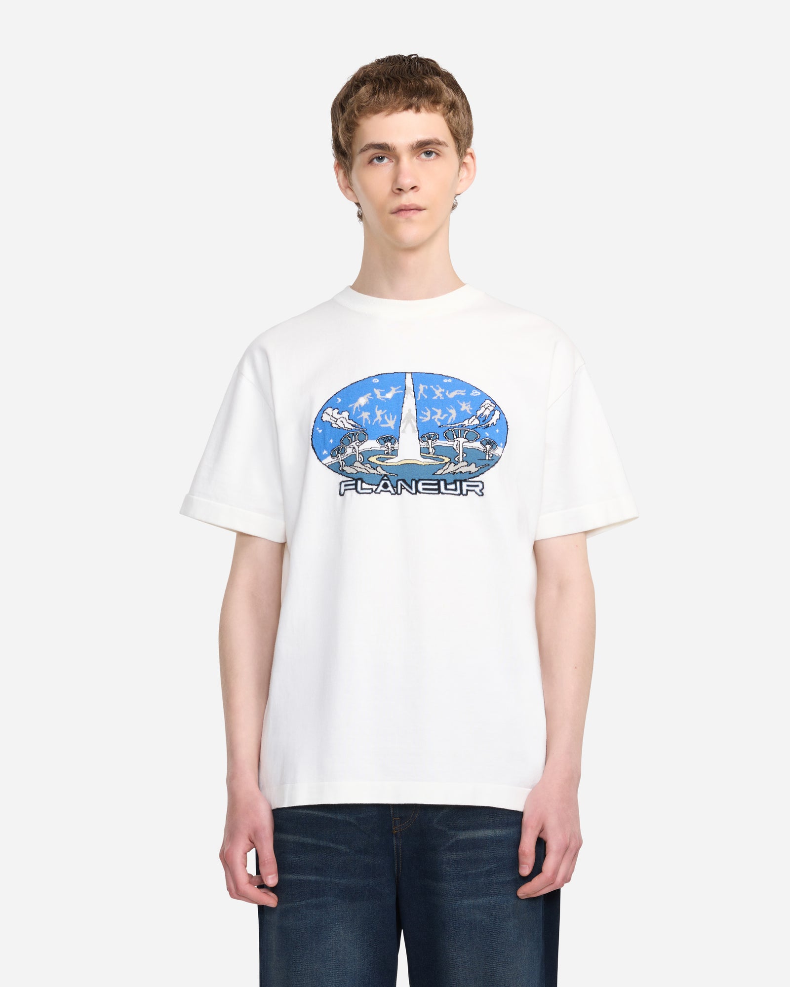 Knitted Euphoric T-Shirt | Wit