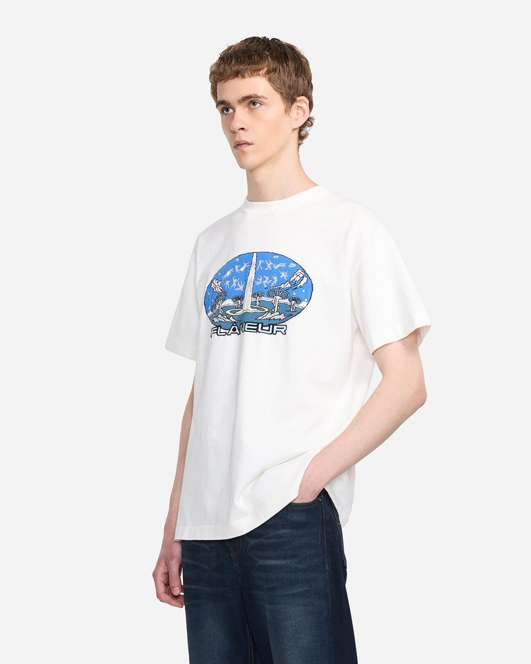 Knitted Euphoric T-Shirt | White