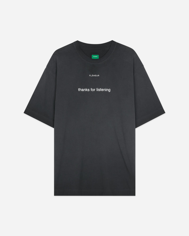 Listening T-Shirt | Washed Black