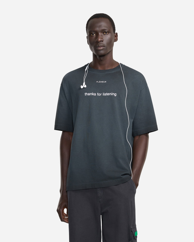 Listening T-Shirt | Washed Black