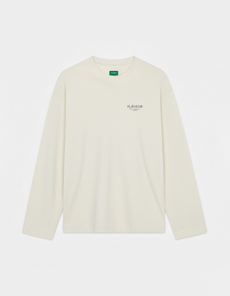 Sound & Design Long Sleeve Washed | White