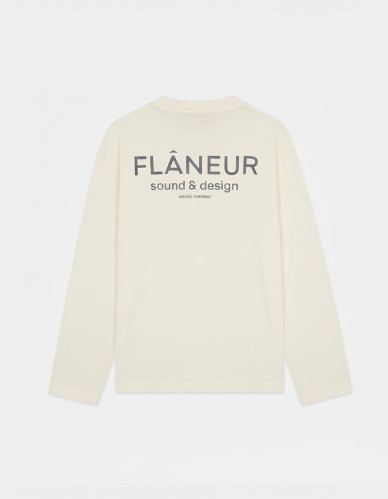 Sound & Design Long Sleeve Washed | White