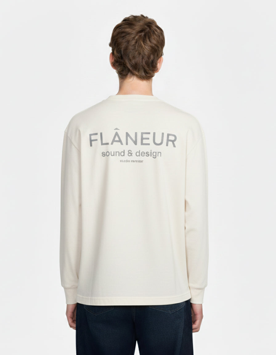 Sound & Design Long Sleeve Washed | White