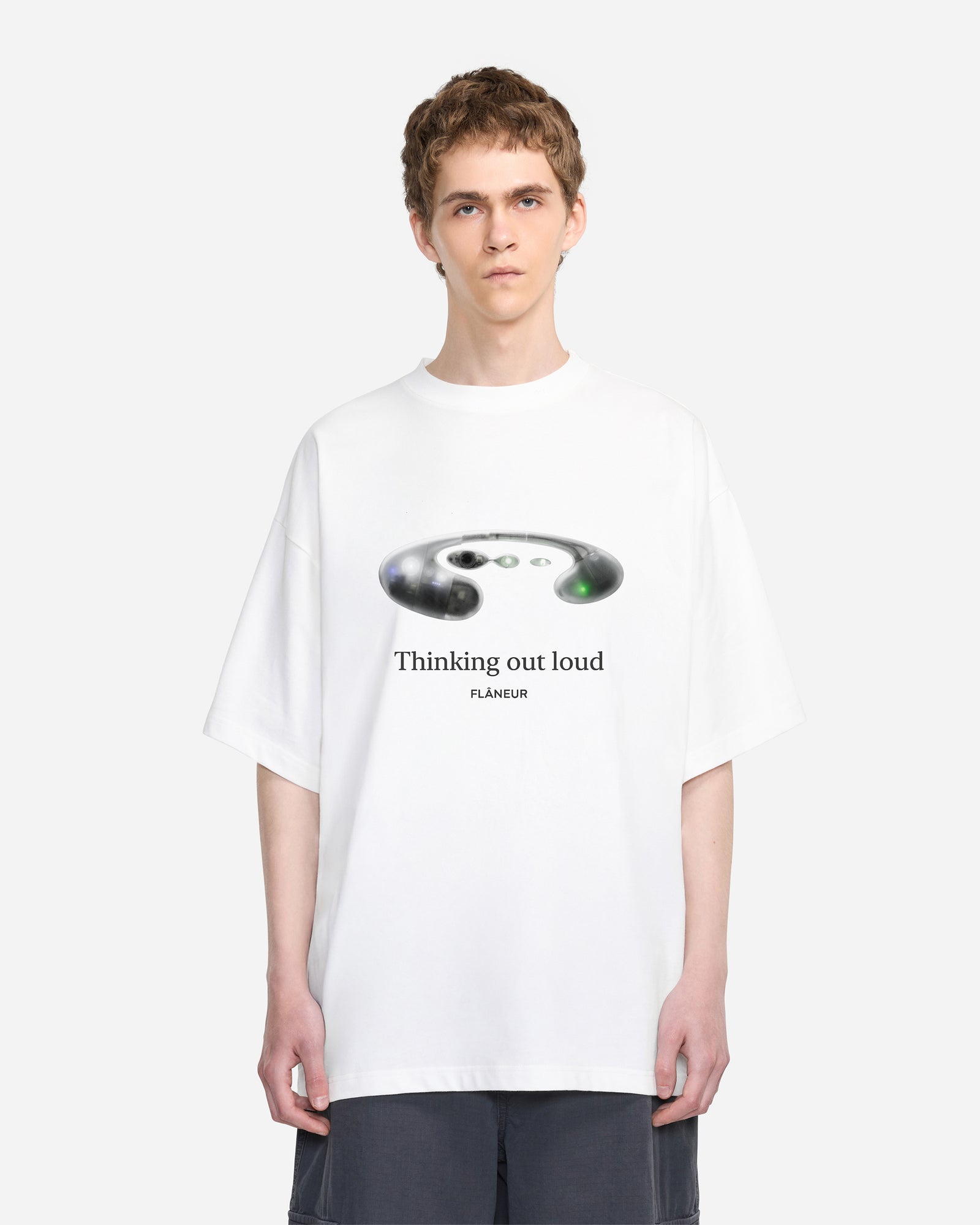 Denk hardop T-shirt | Wit