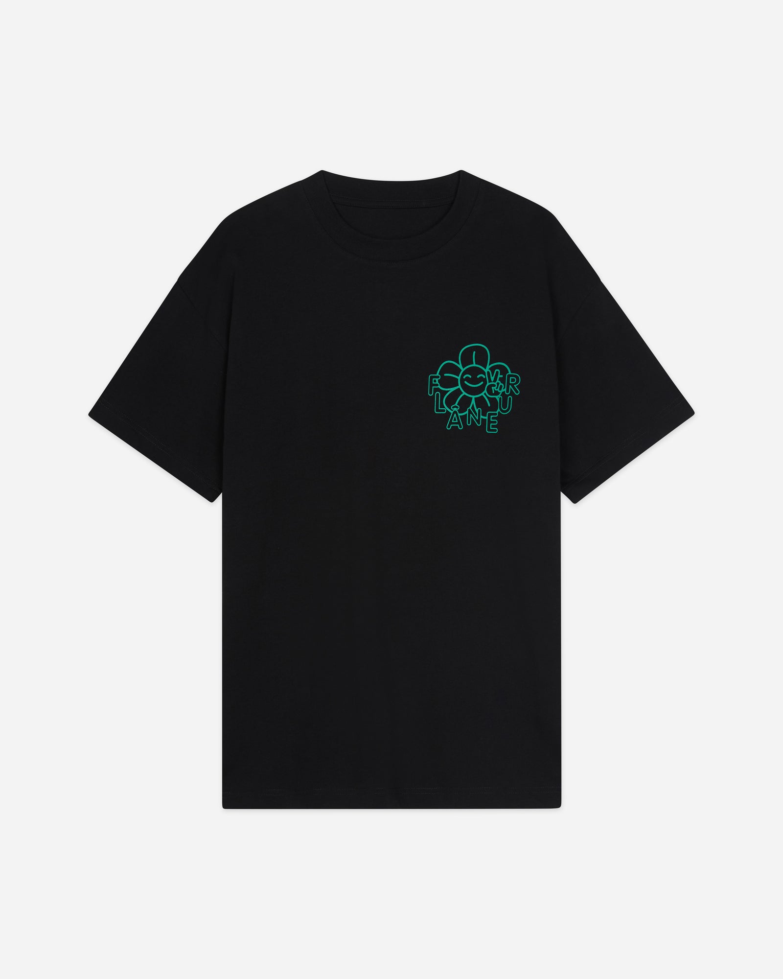 Happy Flower T-Shirt | Schwarz