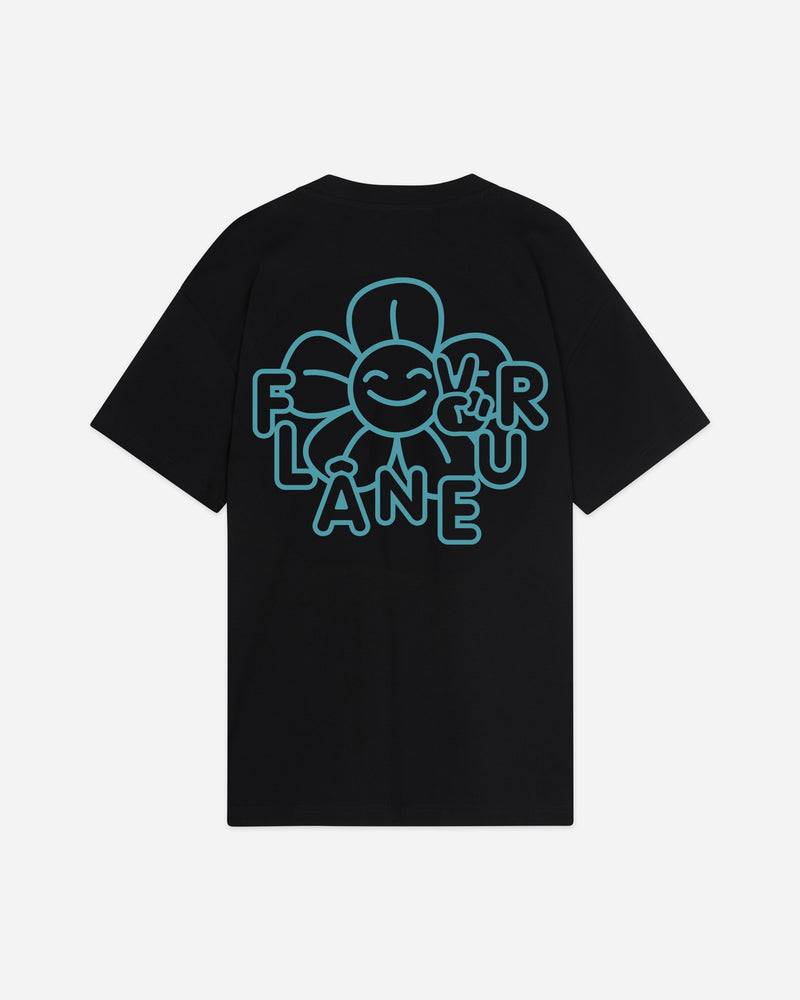 Happy Flower T-Shirt | Zwart