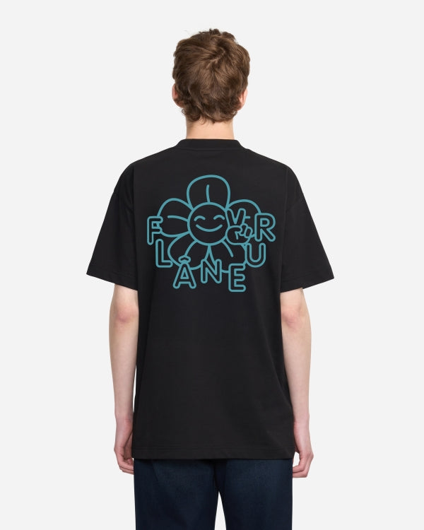 Happy Flower T-Shirt | Zwart