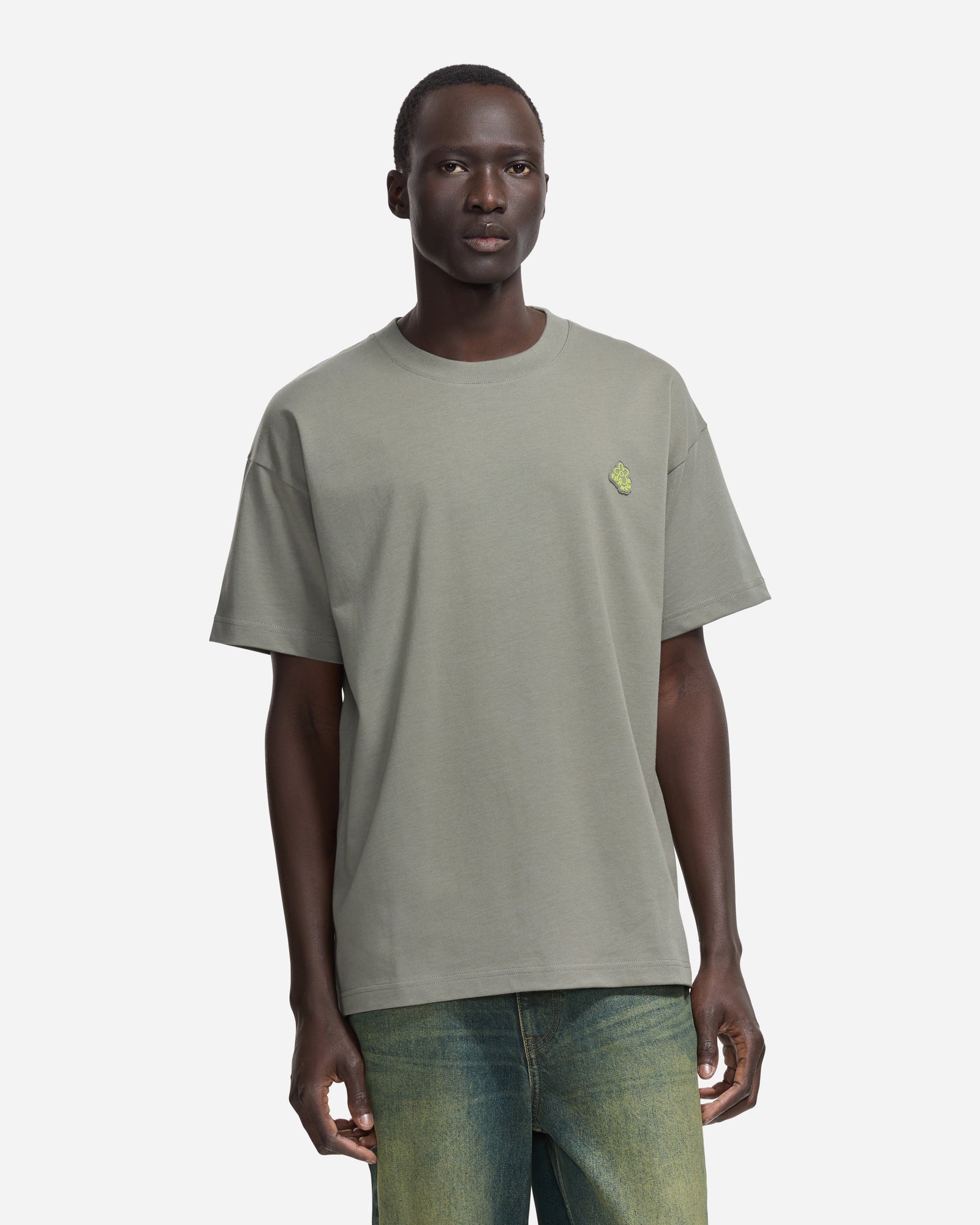Rubber blossom t-shirt | Khaki