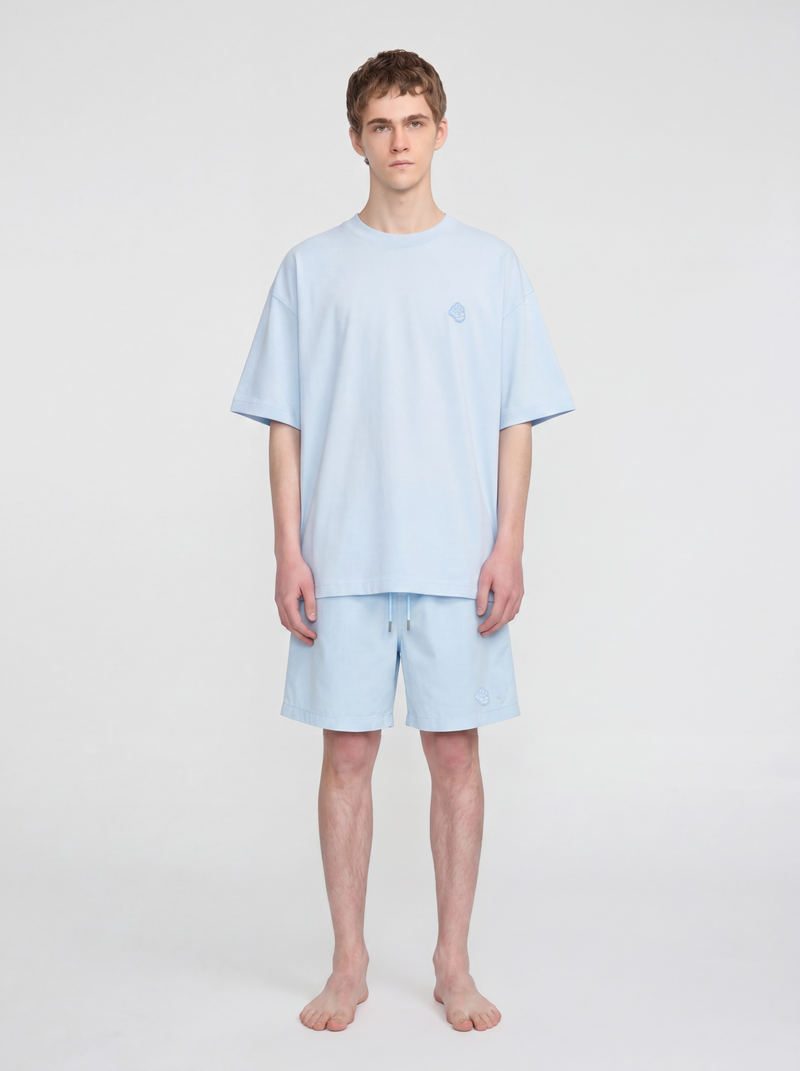Rubber blossom t-shirt | Light Blue