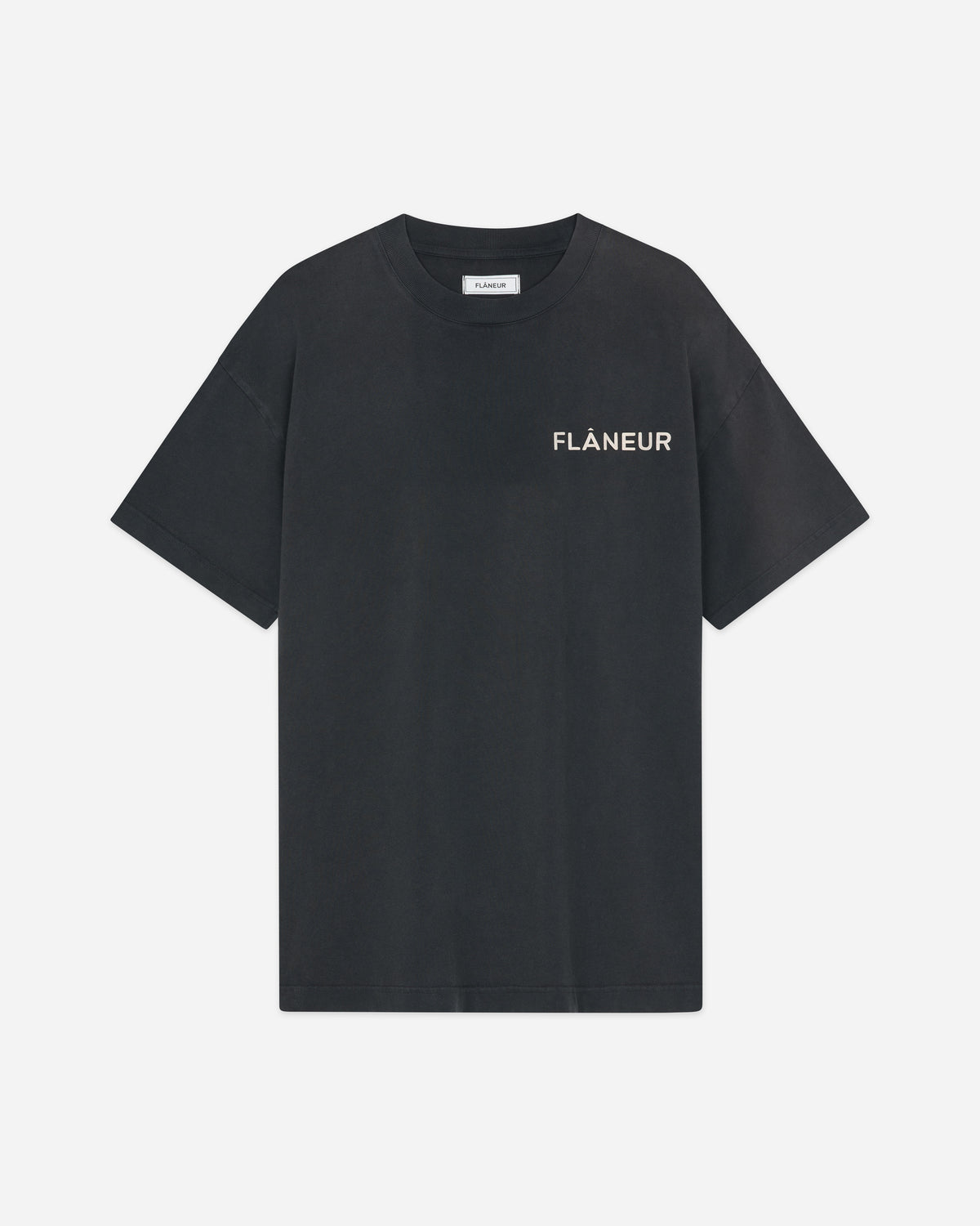 Double Logo T-Shirt Washed | Zwart