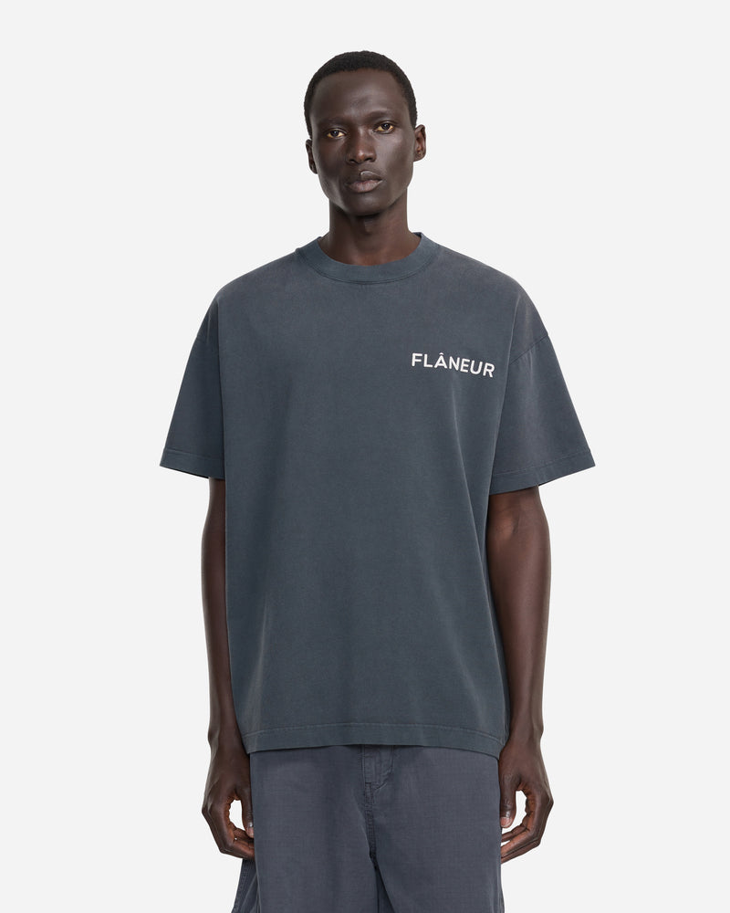 Double Logo T-Shirt Washed | Zwart