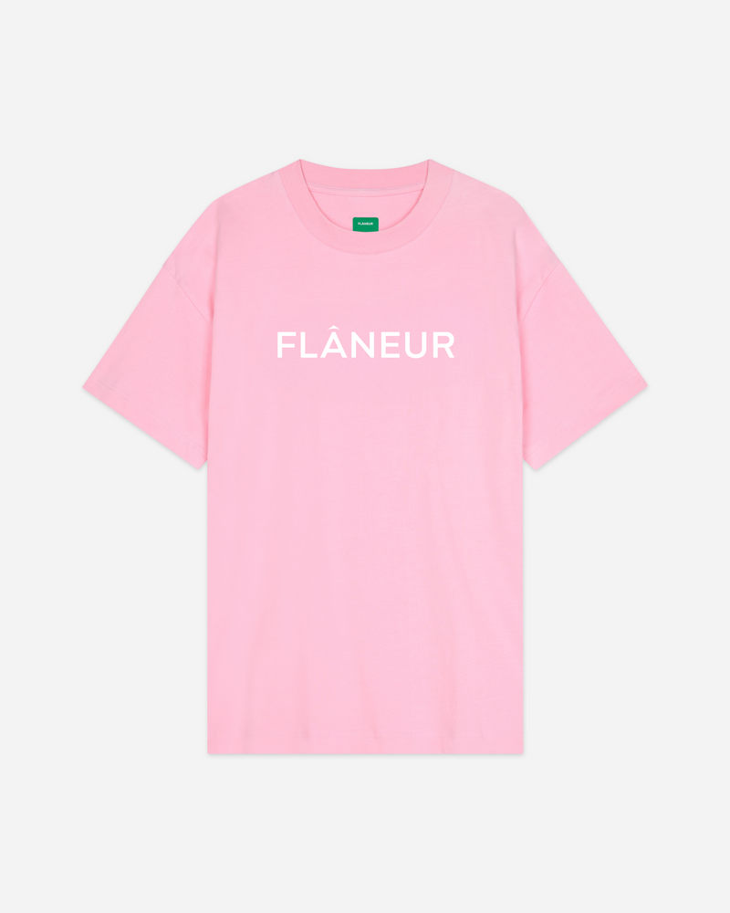 Printed Logo T-Shirt | Roze
