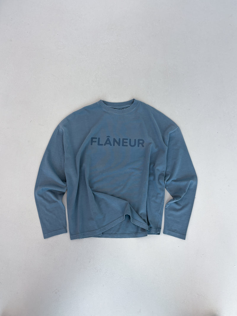 Blurred Logo Long Sleeve | Blue Citadel