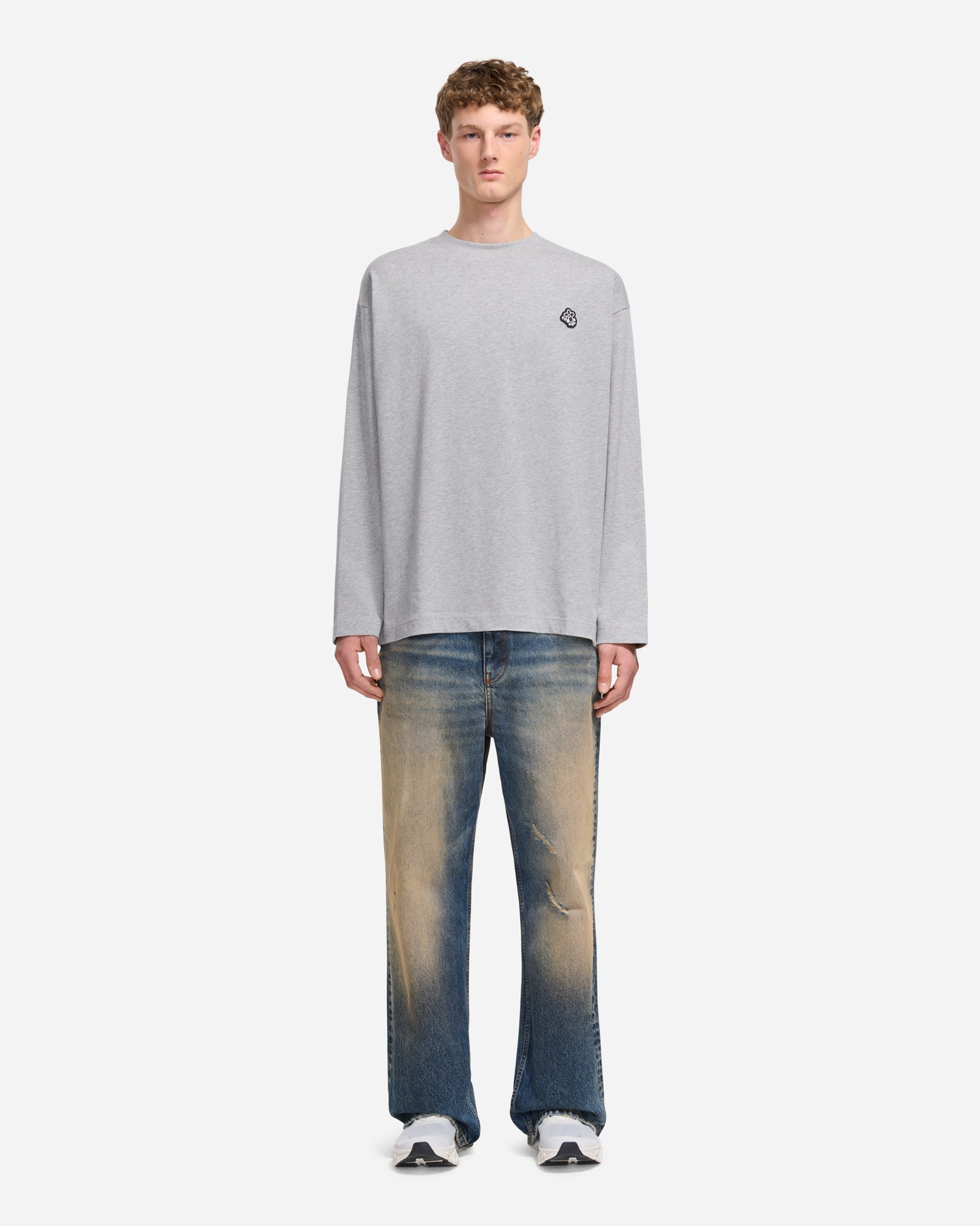 Rubber blossom longsleeve | Heather Grey