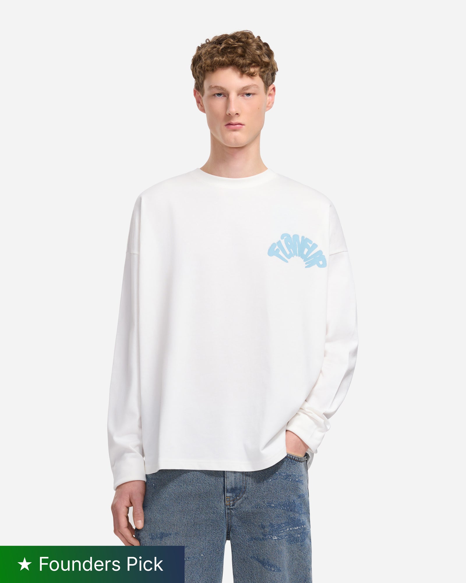 Flaneur Sounds Good Long Sleeve | White