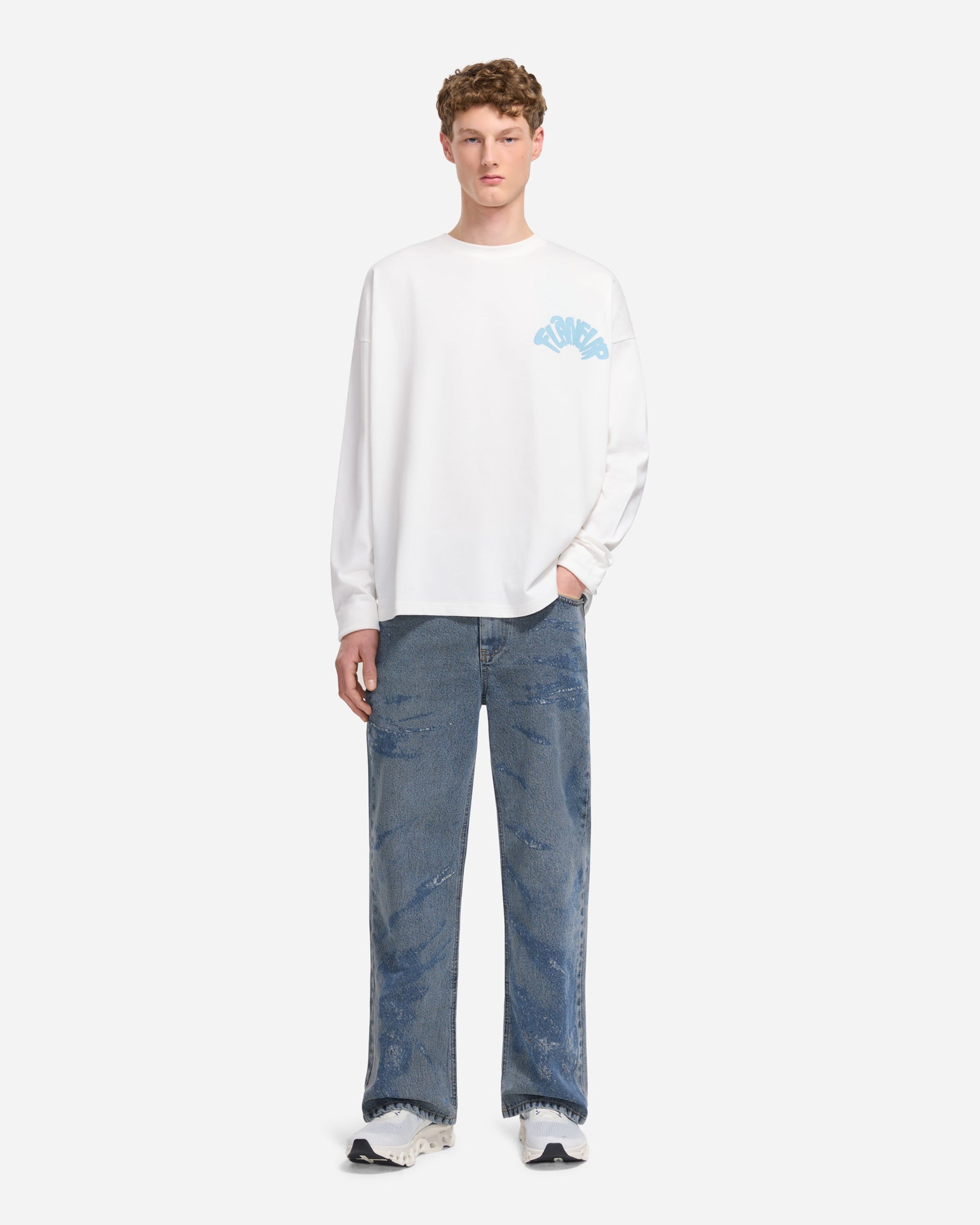 Flaneur Sounds Good Long Sleeve | White