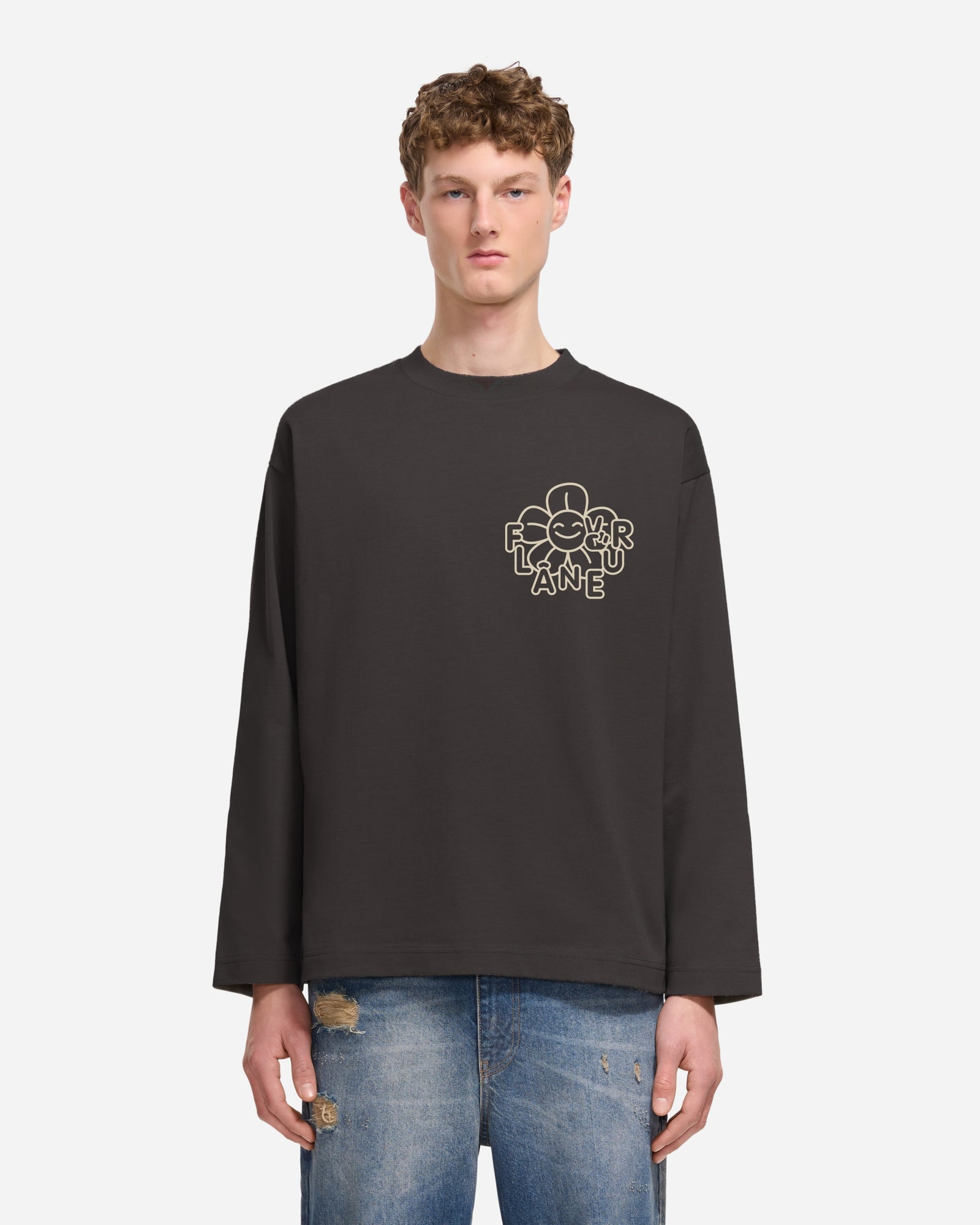 Happy Flower Long Sleeve | Brown