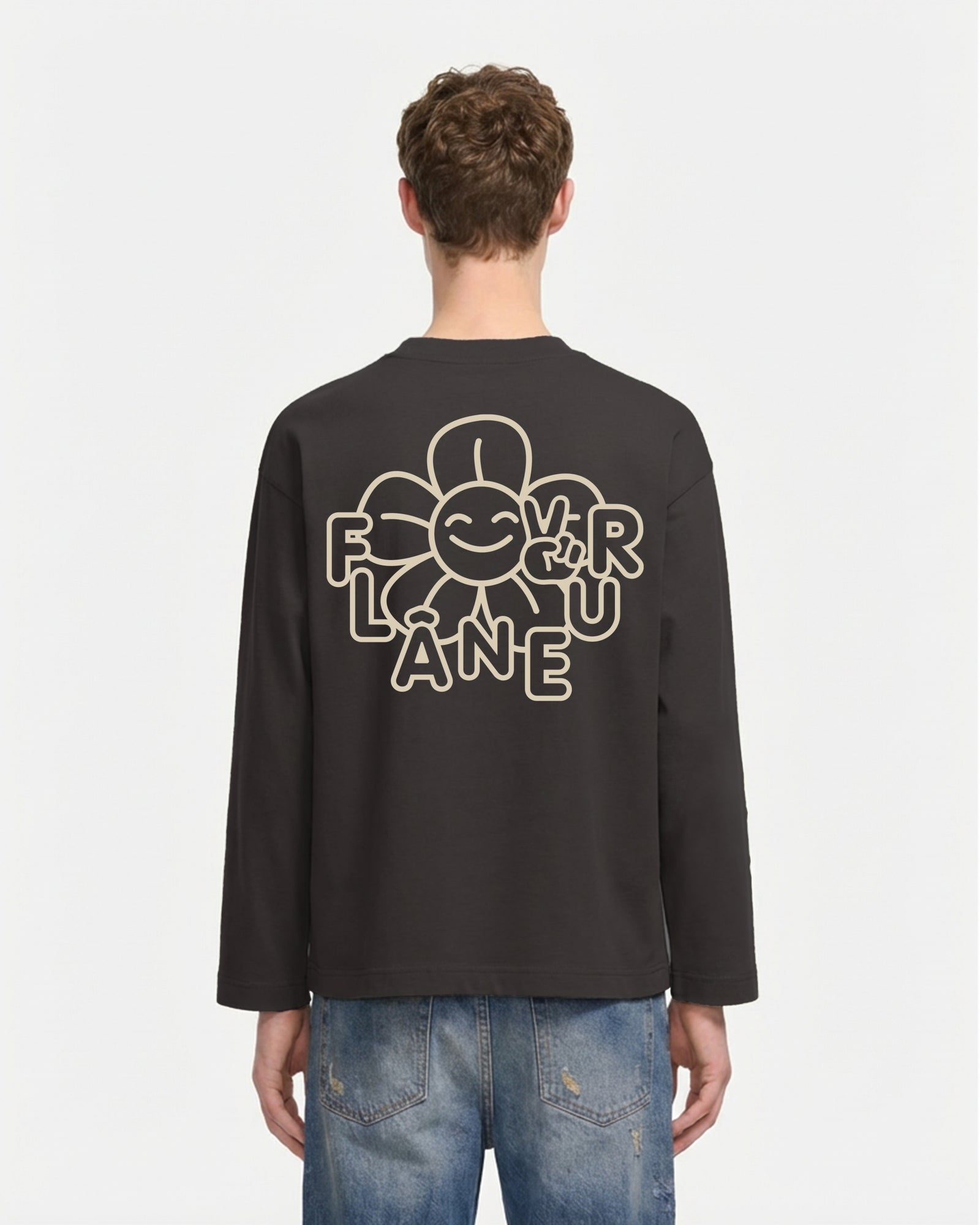 Happy Flower Long Sleeve | Brown
