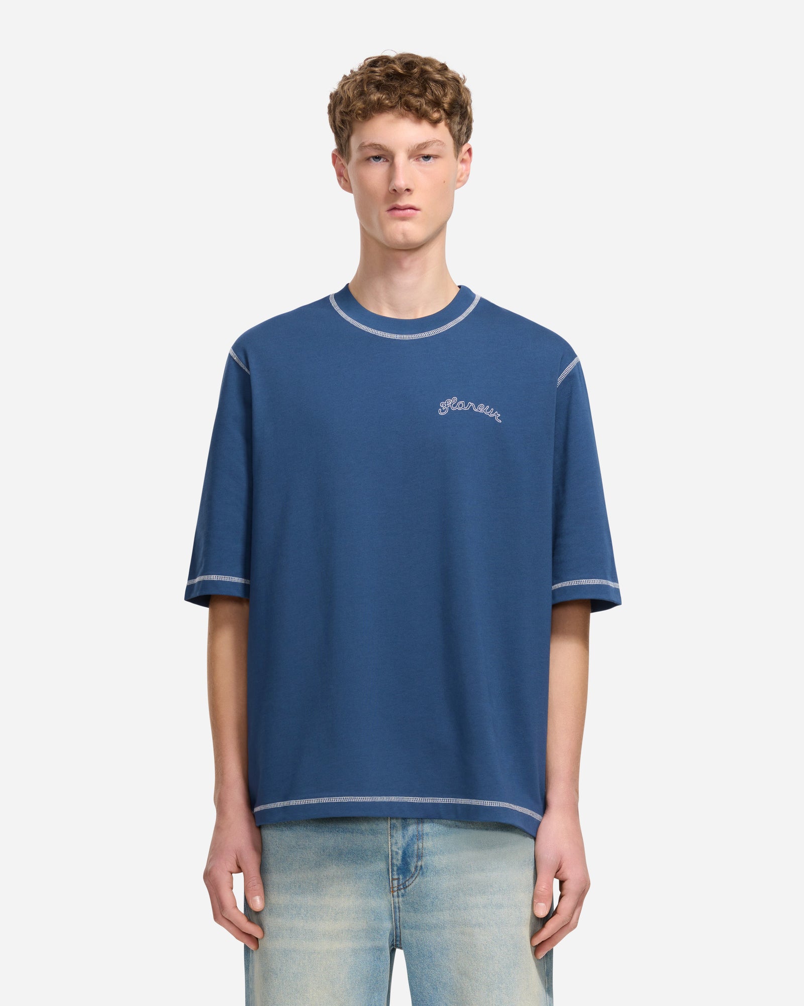 Signature Outline T-Shirt | Navy