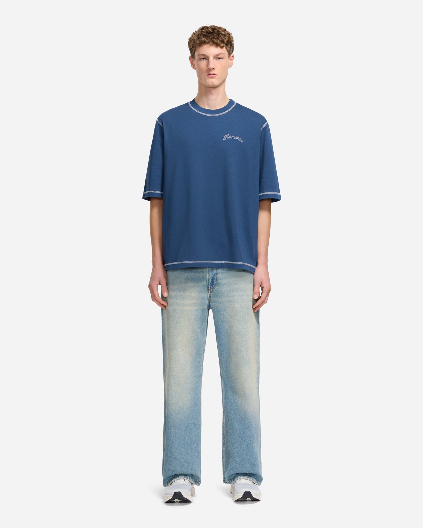 Signature Outline T-Shirt | Navy