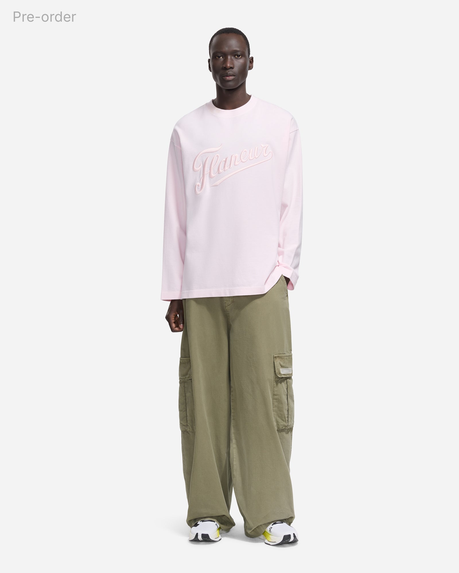 Embroidered Logo Long Sleeve | Pink