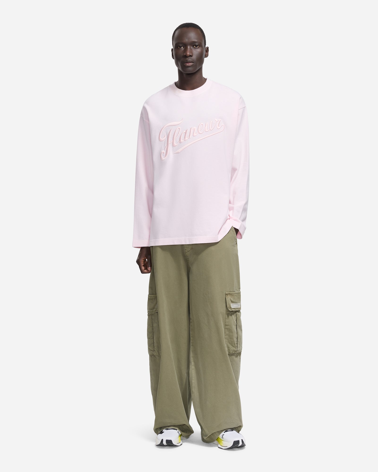 Longsleeve met geborduurd logo | Roze