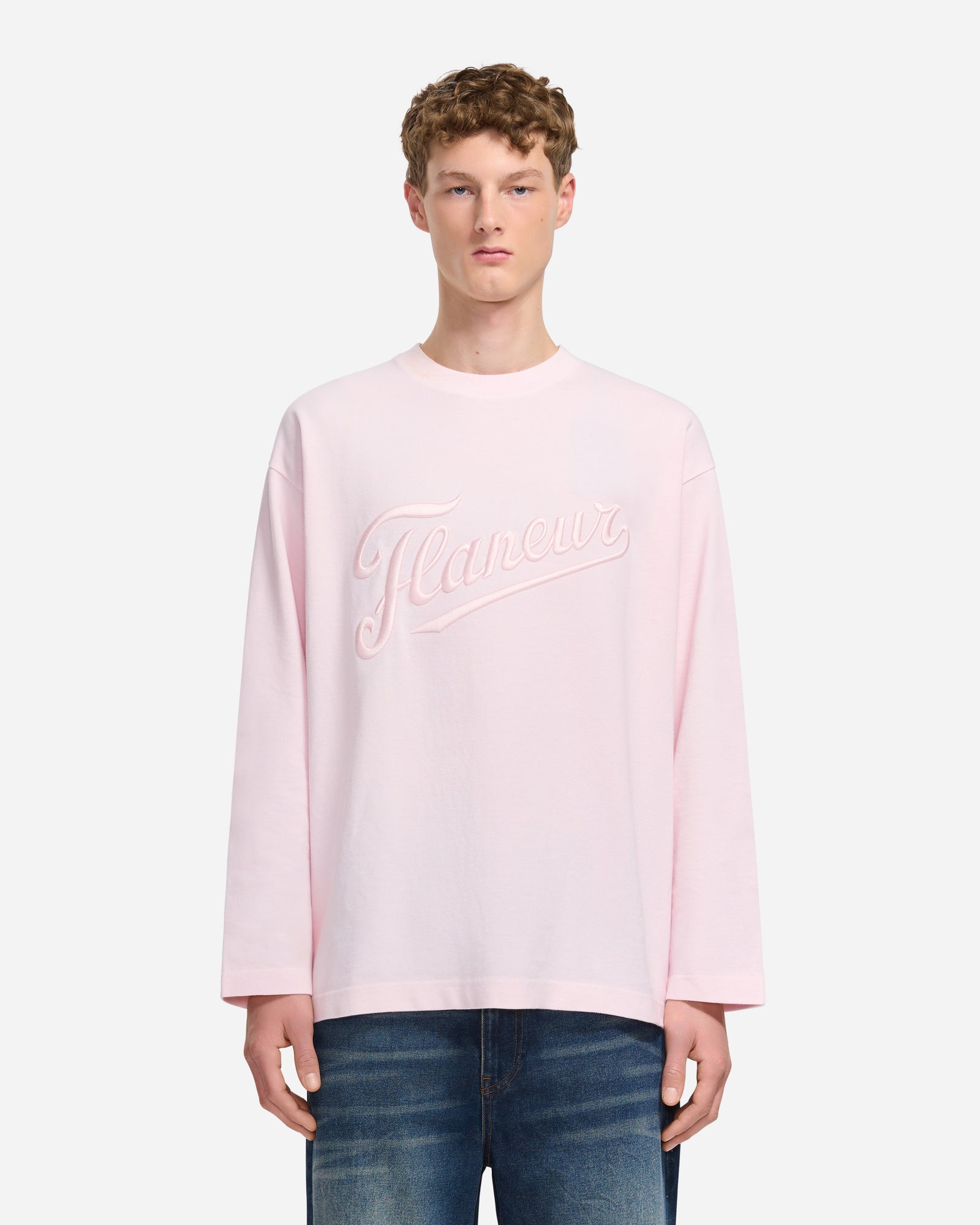 Embroidered Logo Long Sleeve | Pink