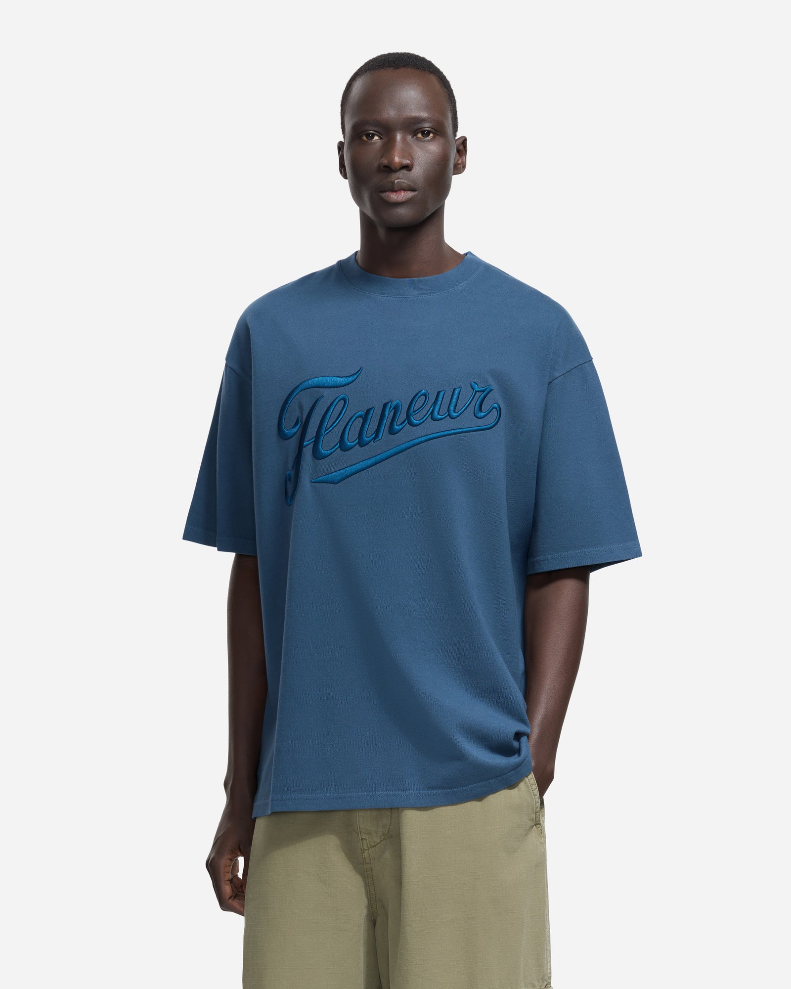 Embroidered Logo T-Shirt | Navy