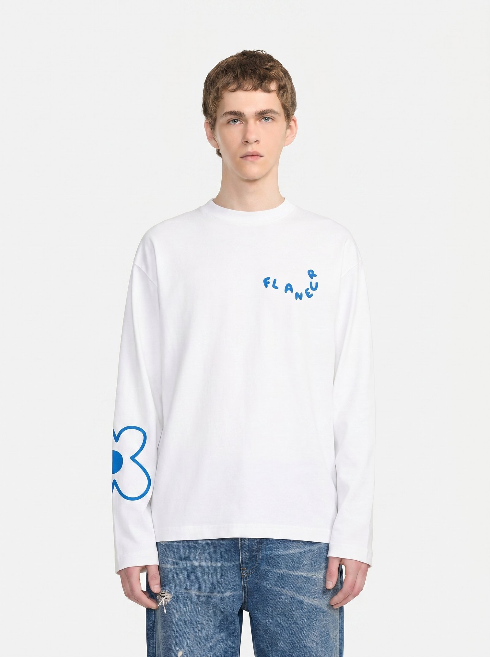 Blossom Long Sleeve | White/Blue