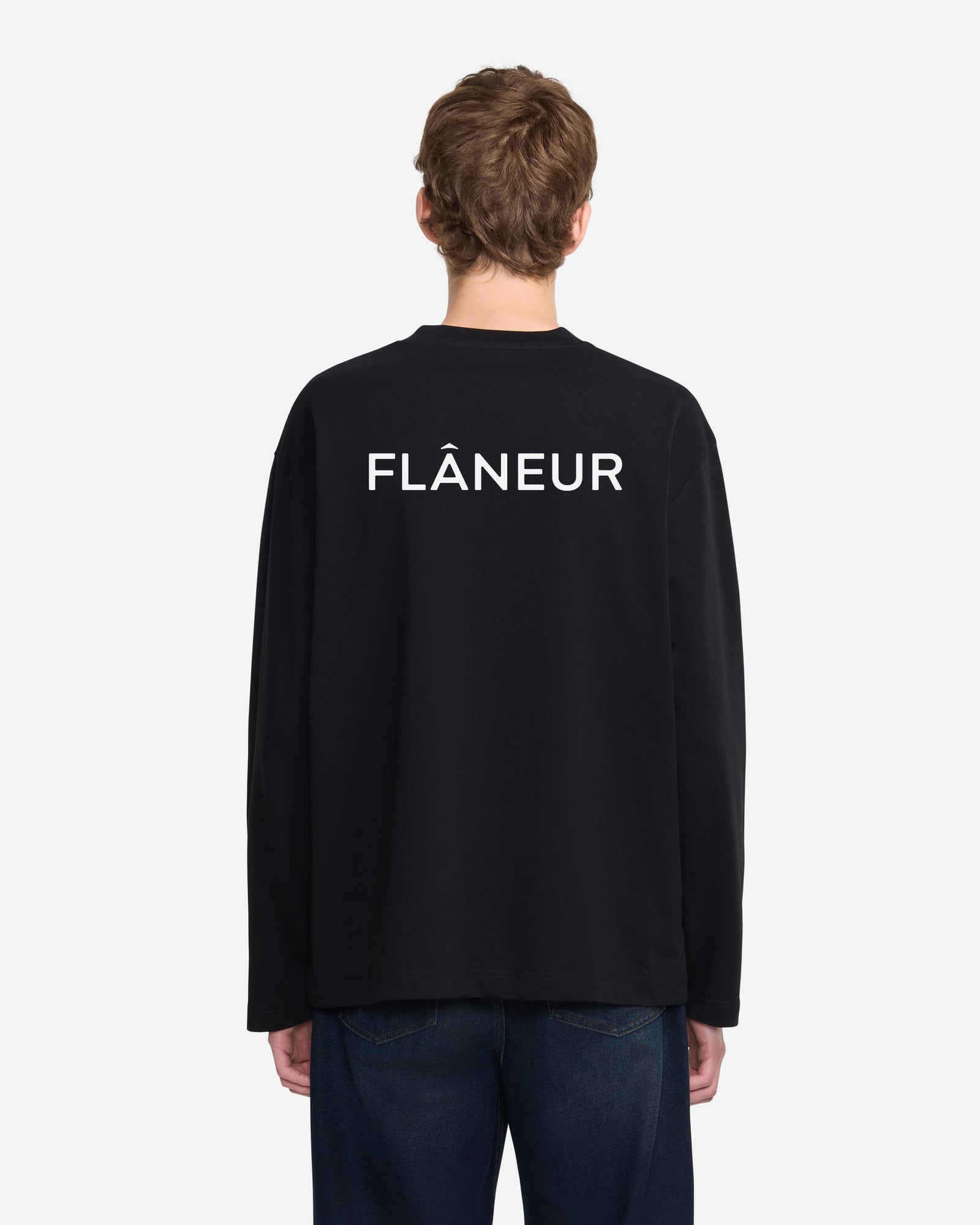 Doppellogo Langarmshirt | Schwarz