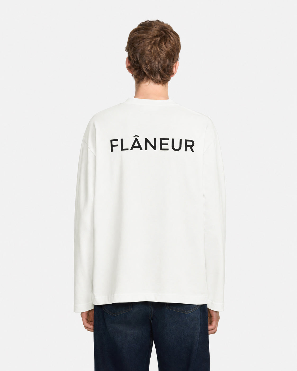 Double Logo Long Sleeve | White