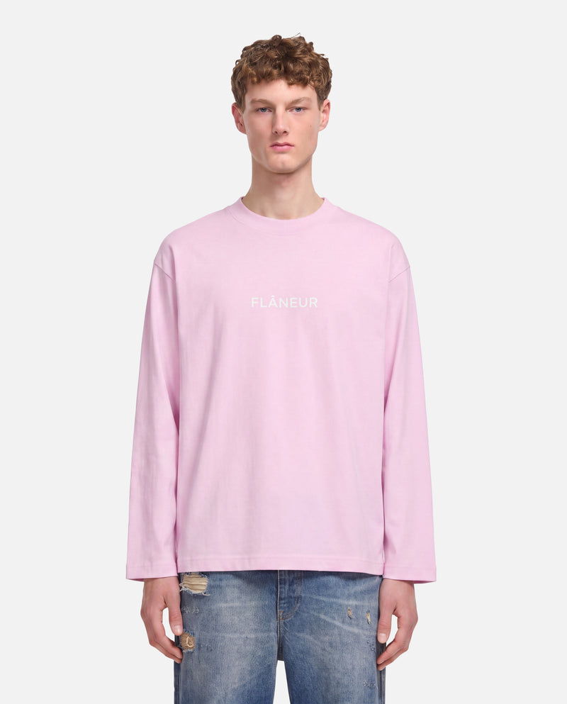 Box Logo Long Sleeve | Pink/White