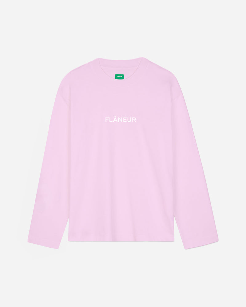 Box Logo Long Sleeve | Pink/White
