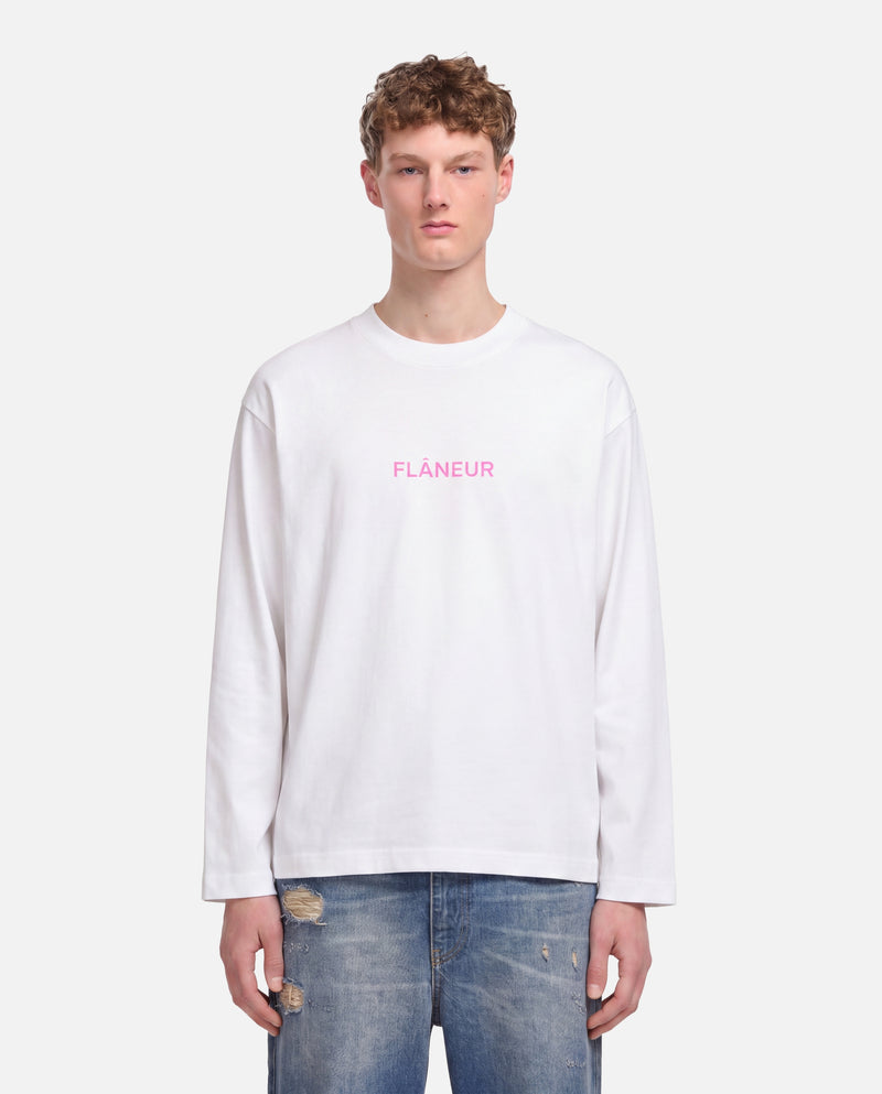 Box Logo Long Sleeve | White Pink