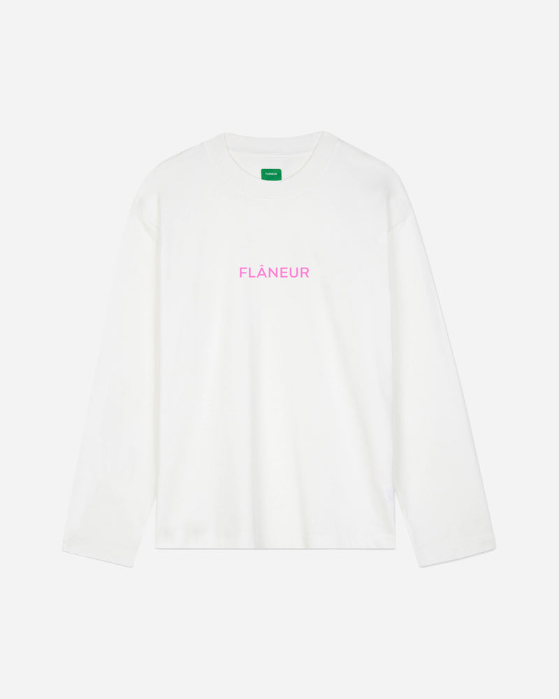 Box Logo Long Sleeve | White Pink