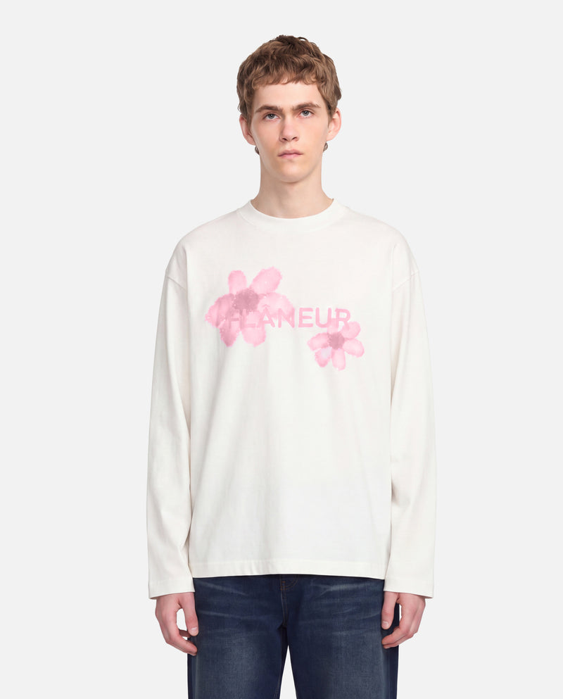Floral Watercolor Long Sleeve | White Pink