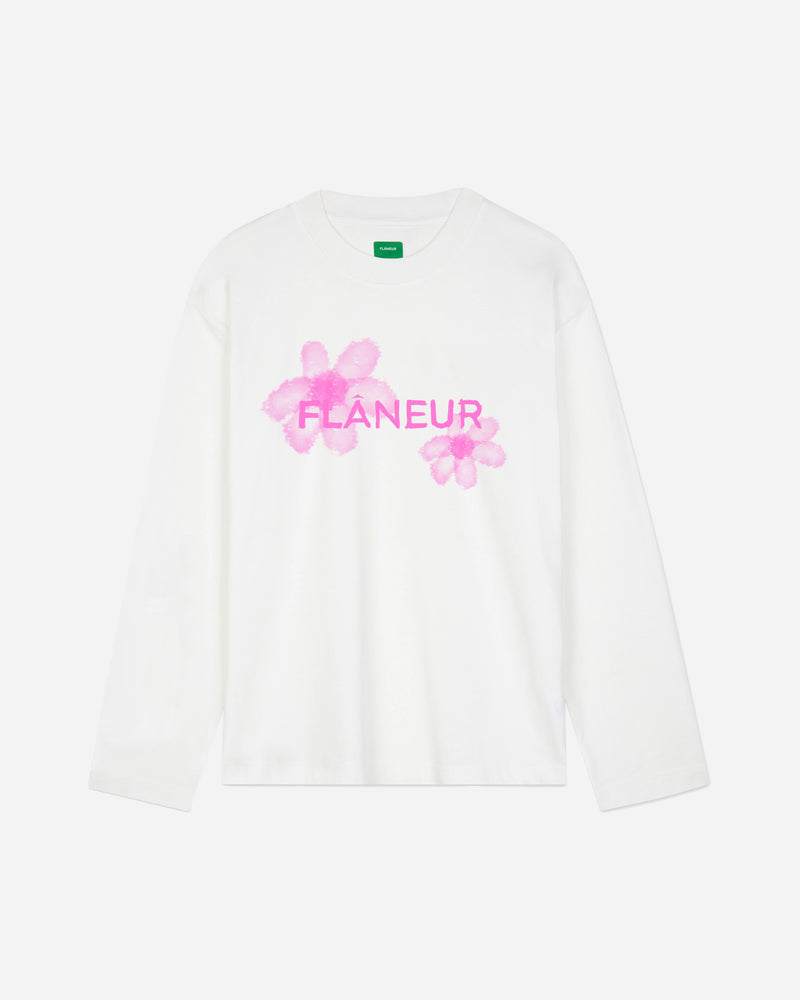 Floral Watercolor Long Sleeve | White Pink