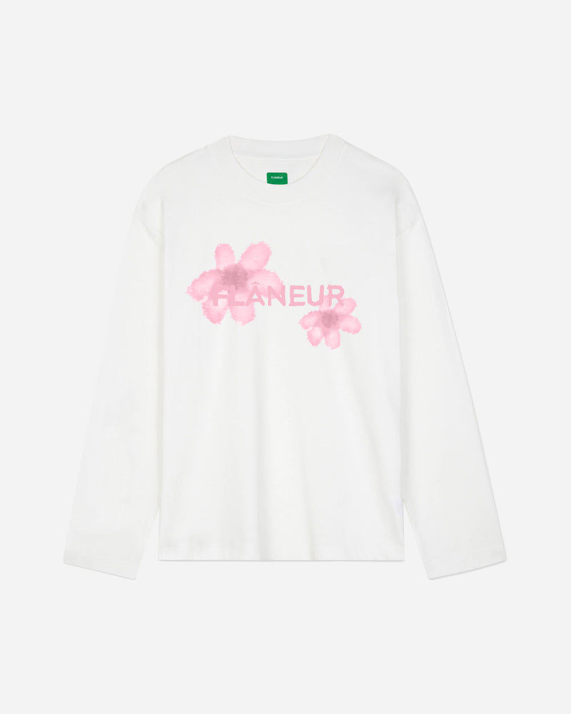 Floral Watercolor Long Sleeve | White Pink