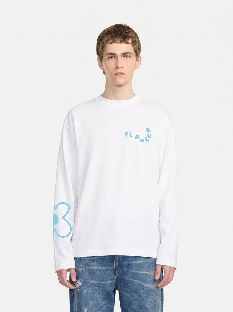 Blossom Long Sleeve | White/Blue