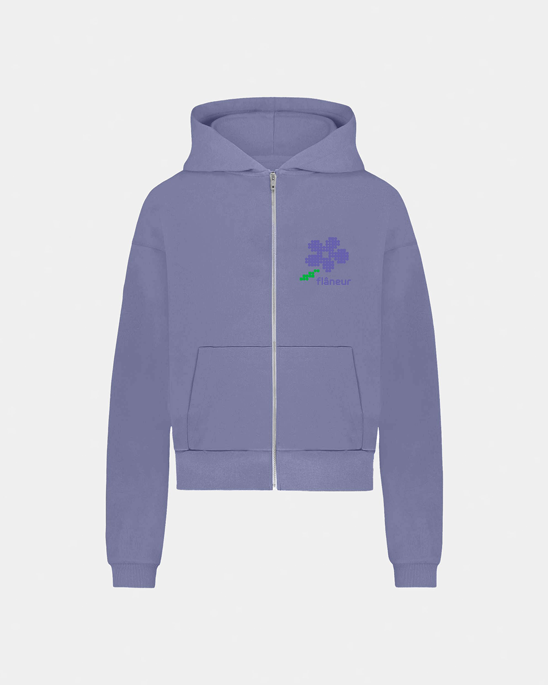 Pixel Flower Zip-Up | Purple