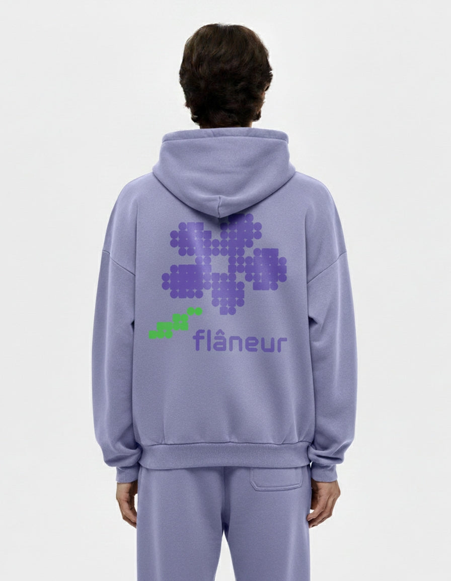 Pixel Flower Zip-Up | Purple