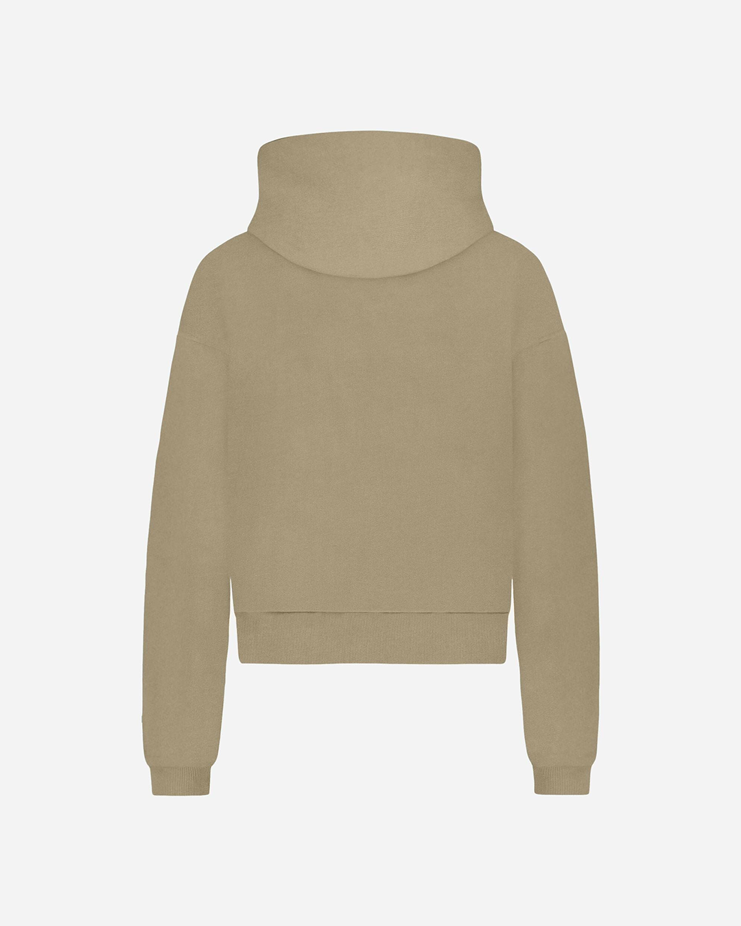 Kapuzenpullover mit Reißverschluss und Prägung | Sand
