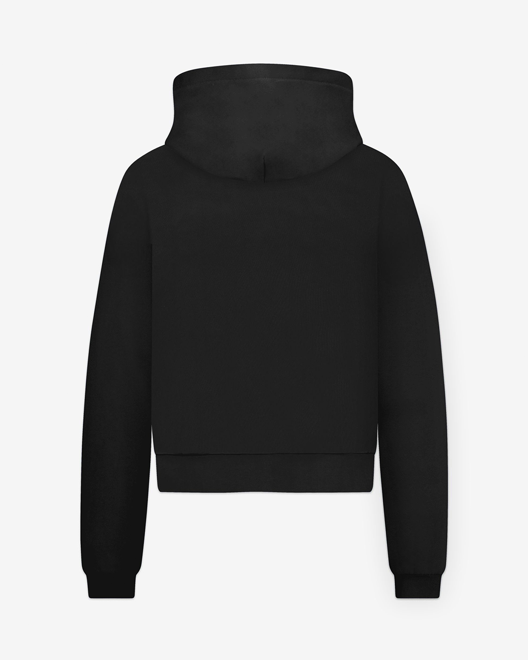Kapuzenpullover mit Reißverschluss und Prägung | Schwarz