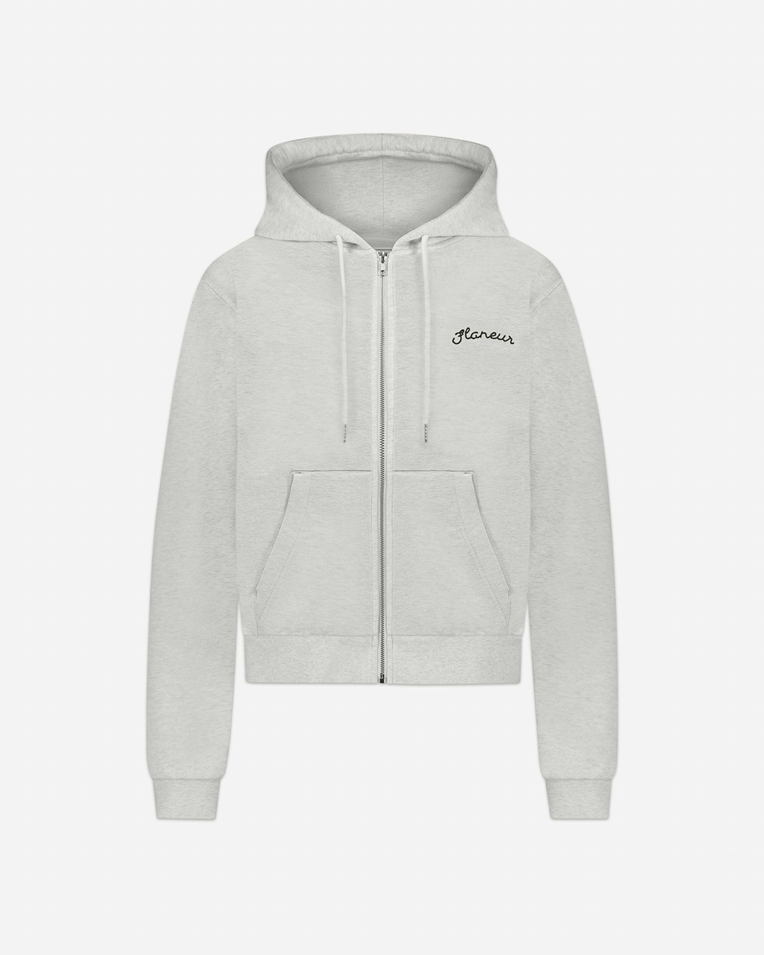 Signature Zip-Up Hoodie | Heather Cool Grey