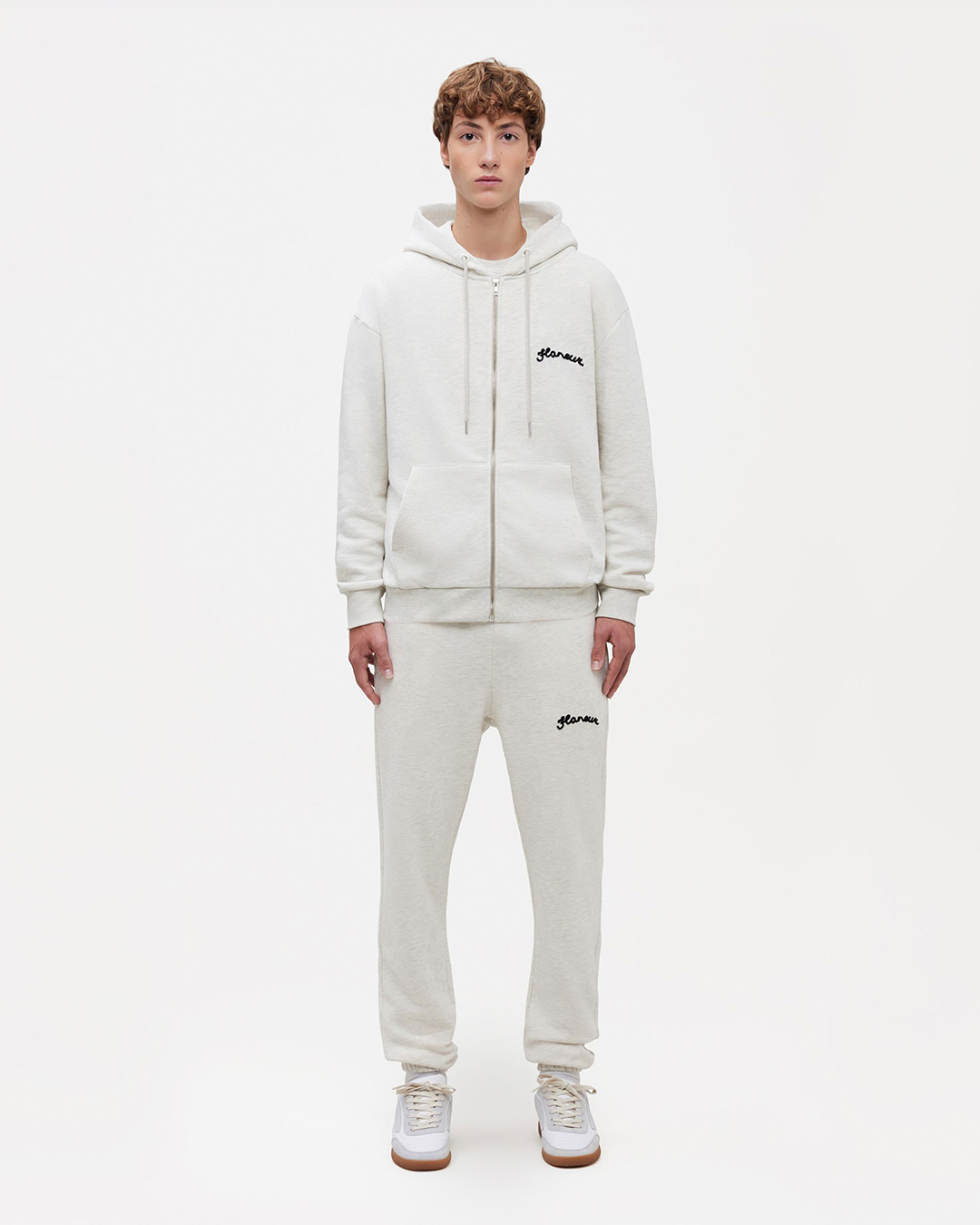 Signature Zip-Up Hoodie | Heather Cool Grey