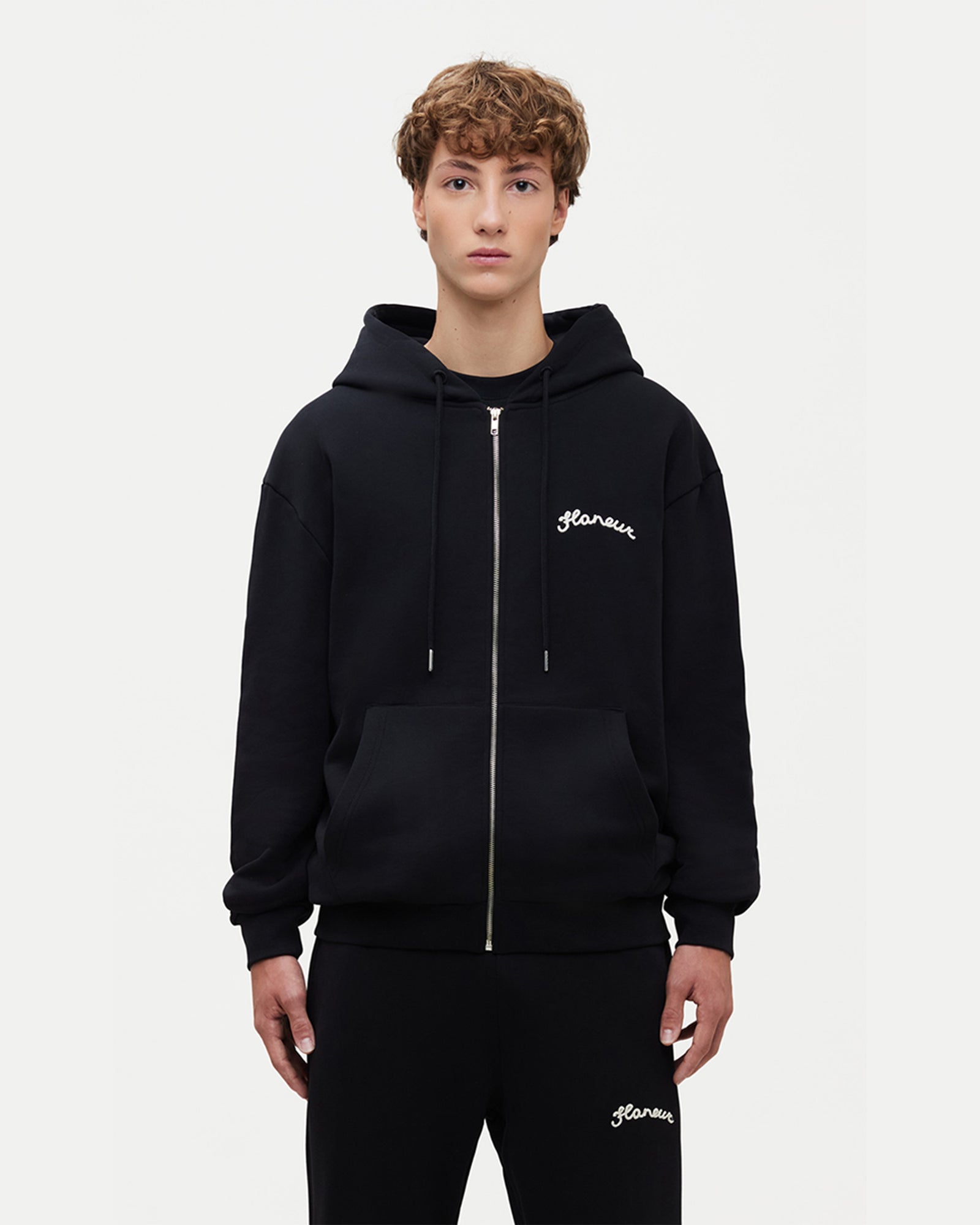 Signature Zip-Up Hoodie | Black
