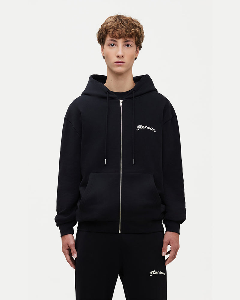 Signature Zip-Up Hoodie | Black