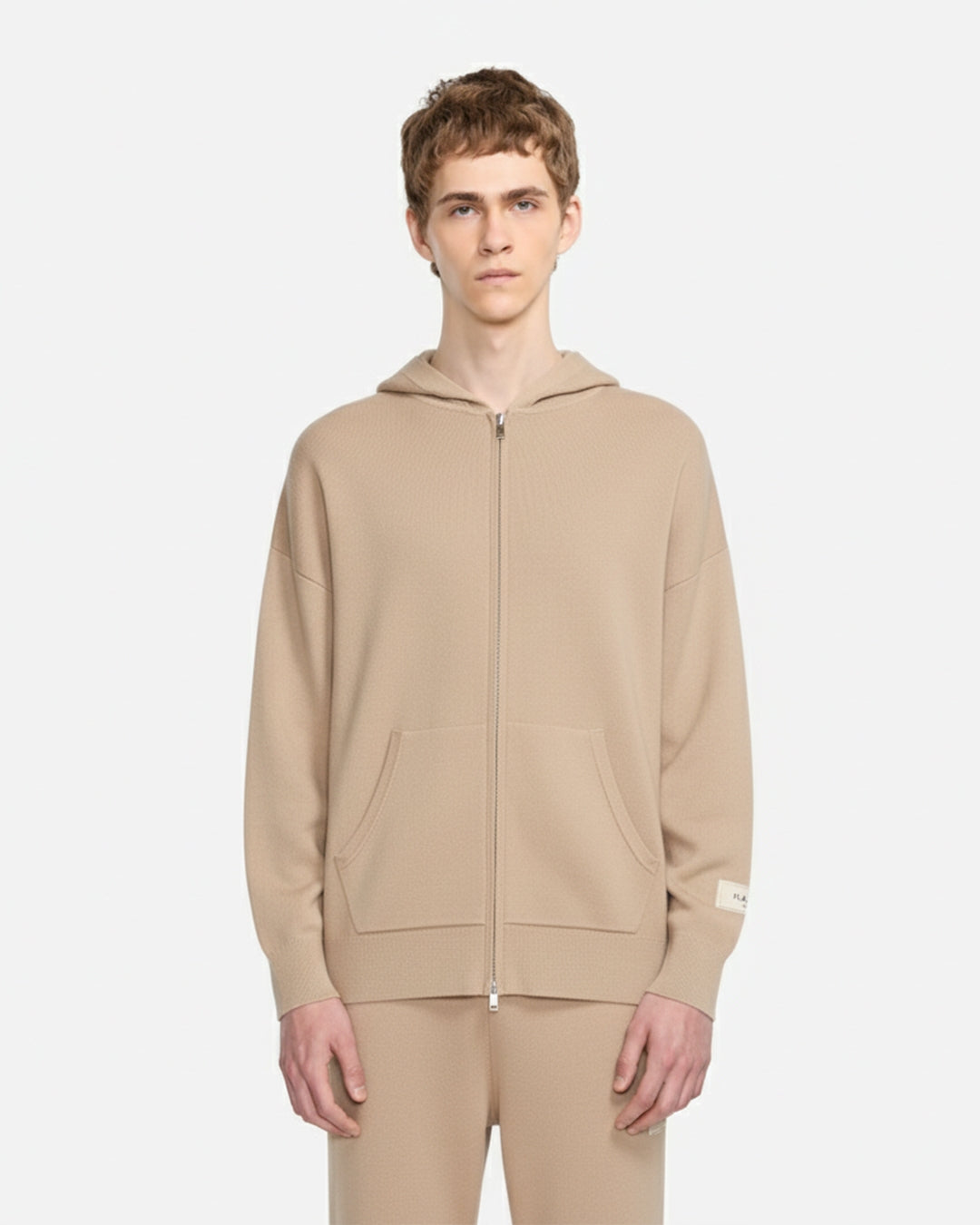 Atelier Knit Zip-Up | Beige