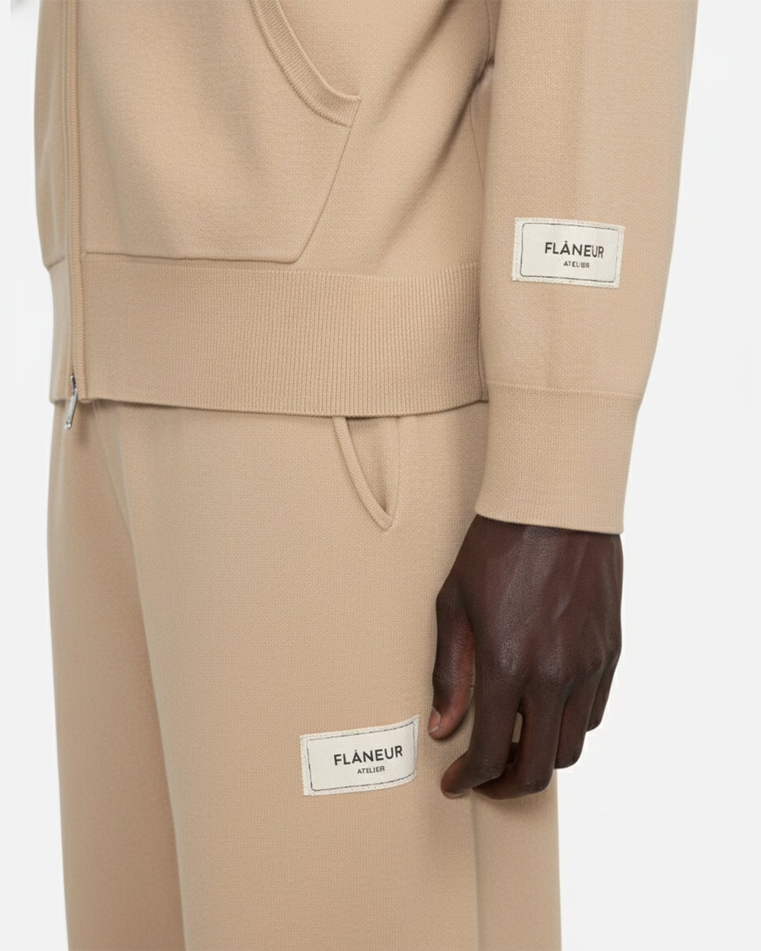 Atelier Knit Zip-Up | Beige