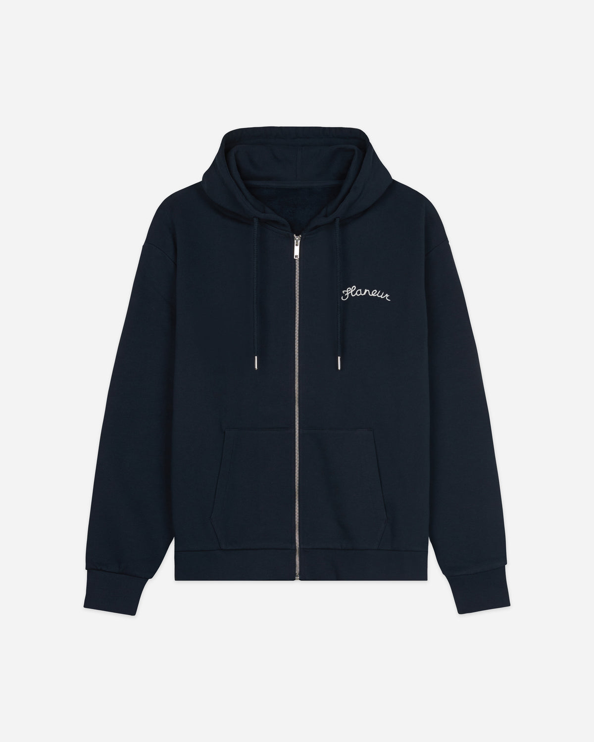 Signature Zip-Up Hoodie | Navy